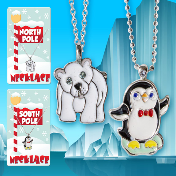 Holiday Necklace (Penguin Polar Bear) - Christmas - Holiday Gifts - Santa Shop Gifts