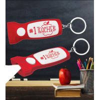 #1 Teacher Flashlight Key Chain - Teacher Gifts - Santa Shop Gifts
