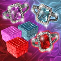 Adjustable Double Crystal Gemstone Ring
